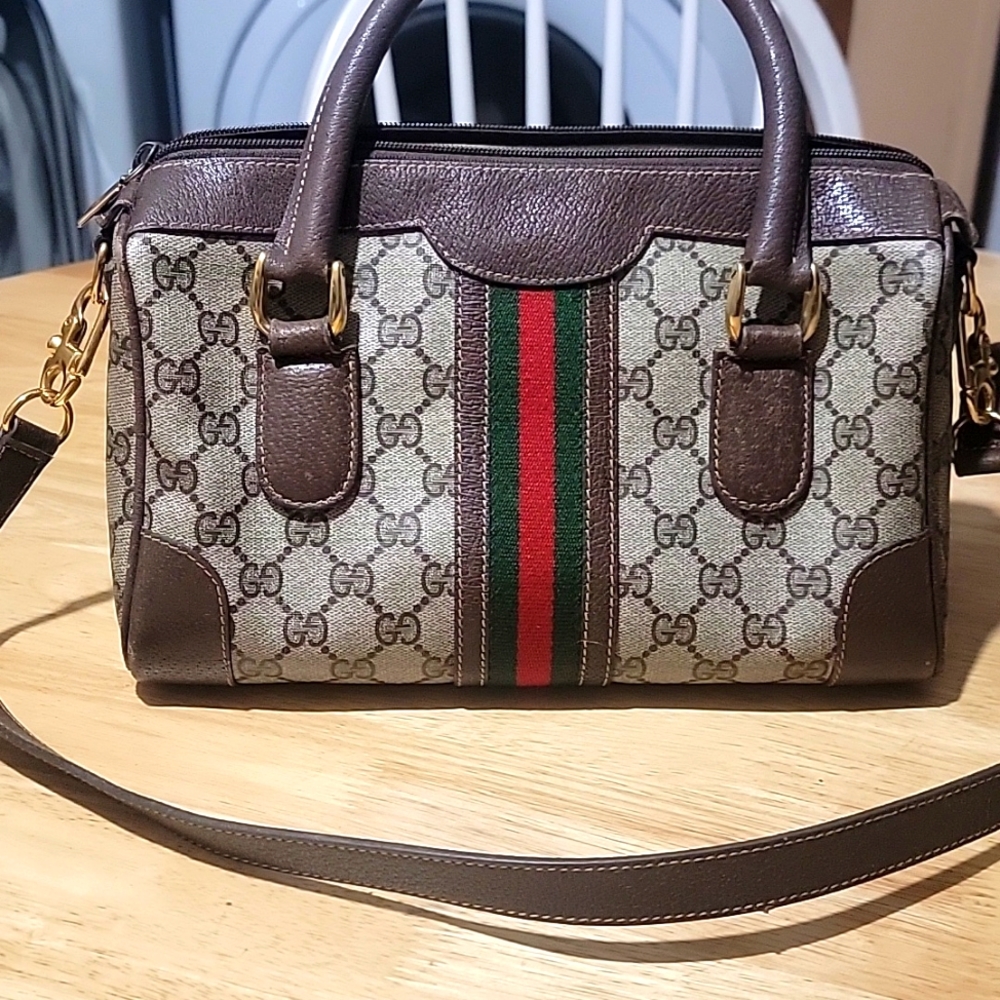 💯 Authentic  Gucci Sherry Line Boston Bag - Picture 16 of 16